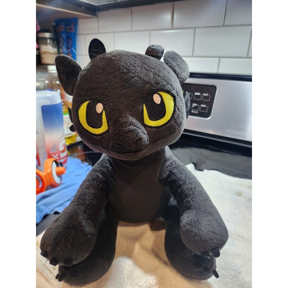Build-A-Bear~Dream Works~Dragons~ Toothless Plush w/Wings Red Tail~LOVED!